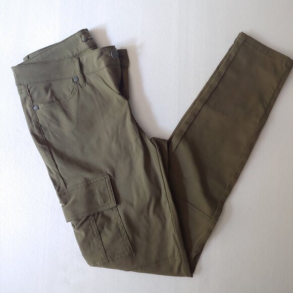 Pantalon Convertible PrAna Vert Olive – Femme Taille 10, Nylon, Randonnée Plein Air
